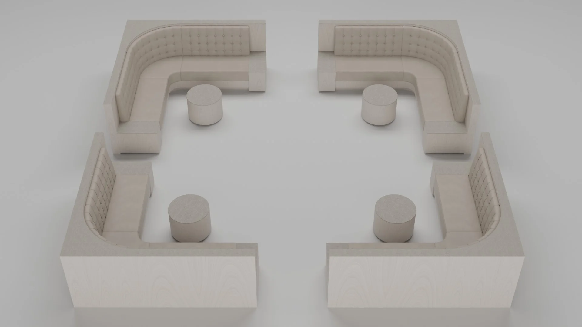 Commercial banquette seating from the BQA10 106 collection by Cria Furniture